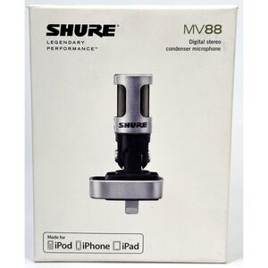 Shure MV88 Digital Wired Stereo Condenser Microphone Lightning Connector NEW NIB
